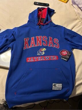 Colosseum Blue & Red Kansas Jayhawks Hoodie Sweatshirt - Kids